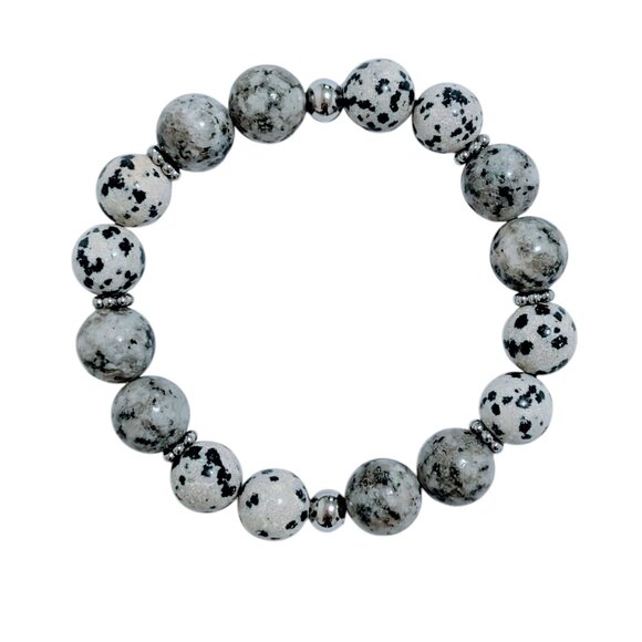 Jewelry - KIWI/DALMATIAN JASPER BRACELET